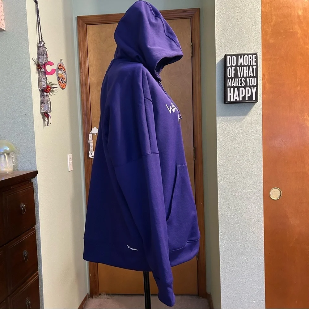 Adidas Washington Huskies purple pullover hoodie with thumb holes size XL